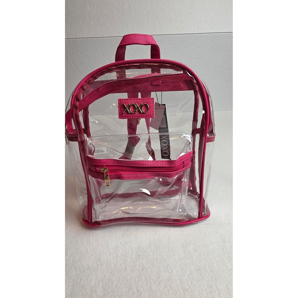 NWT XOXO Hot Pink Clear Backpack - Stadium Approved Transparent Festival Bag